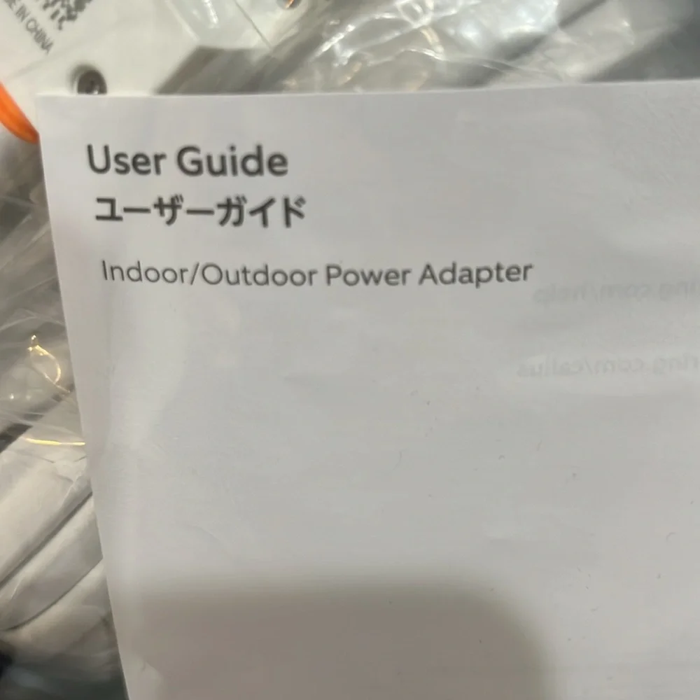 Ring brand new in unopened package indoor/outdoor power adapter barrel plug